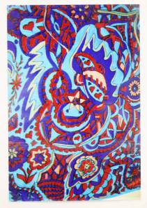 Sally Bartsch&rsquo;s mother, Ellen Loveseth, used acrylic paints to colour in this design by Bartsch, ultimately inspiring her to create a series of colouring books. (Patrick Davies photo - 100 Mile Free Press)