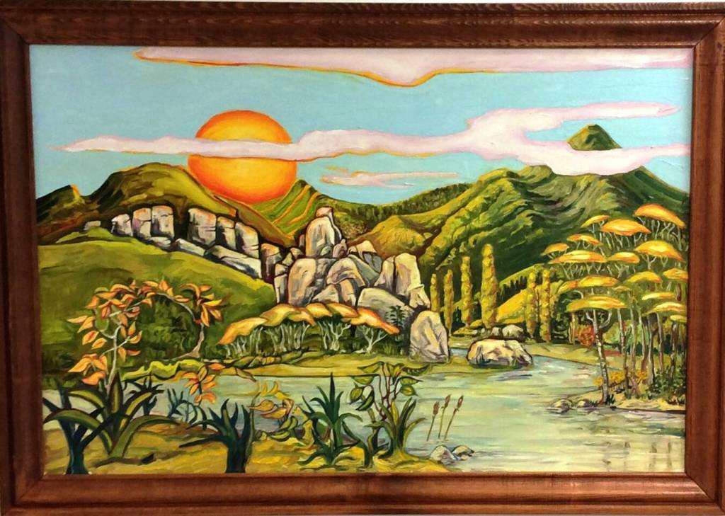 A painting by Jerry Enewold. Art from Jerry and Kate Enewold will be on display at the Kootenay Gallery of Art March 5 to April 15. (Betsy Kline/Castlegar News)